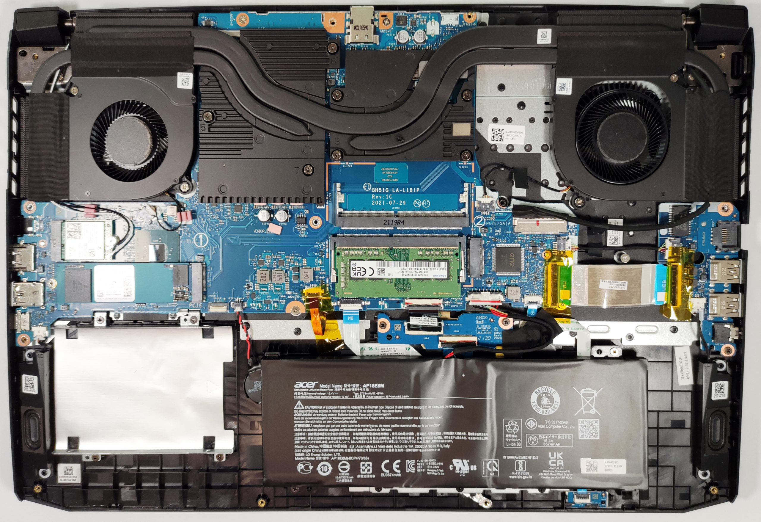 How to replace and fix ACER Aspire Nitro AN517-54 30pin LED DC02C00UB00 50.QC6N2.001 LCD Cable (Acer Nitro 5 (AN517-54))